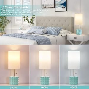 GyroVu Ceramic Table Lamp Set (2) – Modern Bedside & Desk
