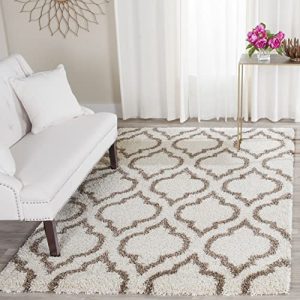 SAFAVIEH Hudson Shag Accent Rug: 4'x6' Ivory/Beige