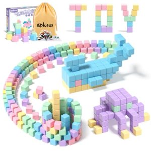 Apluses 32PCS Magnetic Blocks: Creative Learning Cubes for Toddlers