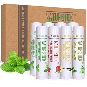 Naturistick 8-Pack Natural Beeswax Lip Balm Assorted