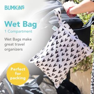 Bumkins Waterproof Wet Dry Bag – Black Hearts