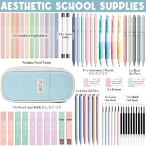 65PCS Aesthetic School & Office Supplies Kit w/Case