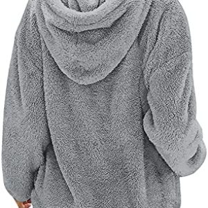 Haloumoning Girls Fuzzy Fleece Hoodie 4-15 Years