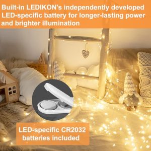LEDIKON 16-Pack 10ft 30 LED Warm White Fairy Lights