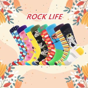 BISOUSOX Mens Funny Colorful Crew Socks – Novelty