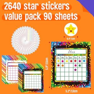 90-Pack Incentive Charts (2 Designs) with 2640 Stickers