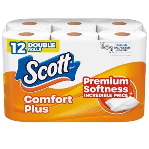 Scott ComfortPlus Toilet Paper – 12 Double Rolls