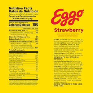 Eggo Strawberry Waffles – Sweet Frozen Breakfast 10ct