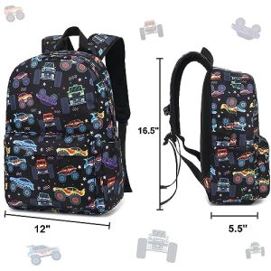 CAMTOP Kids Monster Truck Preschool Backpack 3-8 Yrs