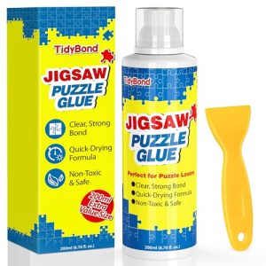 Jigsaw Puzzle Glue with Sponge Tip & Squeegee