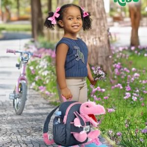 Pink Dinosaur Toddler Backpack & Plush Toys for Girls 2-5