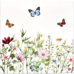Spring Floral Luncheon Napkins - 100 Count