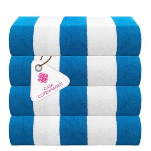 CASA COPENHAGEN Cabana Beach Towel Set – 4 Pack