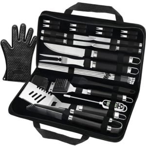 POLIGO 26PCS Stainless Steel BBQ Grill Utensils Set