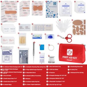 150-Piece Small First Aid Kit with Foil Blanket & Scissors