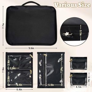 Portable Travel Jewelry Organizer Case with Zipper