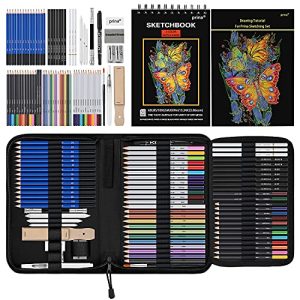 Prina 76-Pack Pro Drawing & Sketching Art Set w/Sketchbook