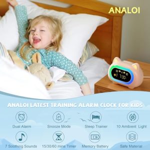 Cute Cat Kids Alarm Clock & Sleep Trainer – Ok to Wake