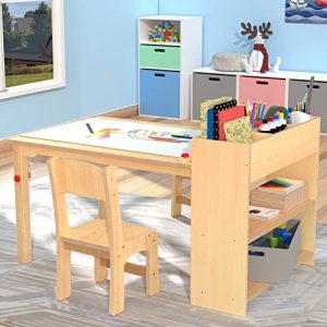 GDLF Kids Art Table & Chairs – Wooden Craft Desk