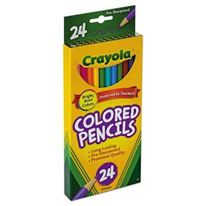 Crayola 24 Assorted Colored Pencils – Long Barrel