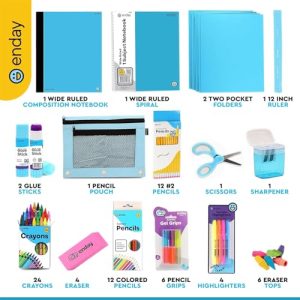 Enday 78-Piece Back to School Supply Kit for K-5