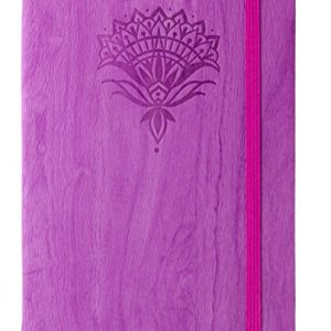 Red Co. Magenta Faux Leather Journal - Embossed Flower