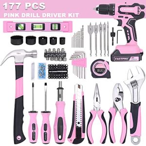 FASTPRO Pink 177-Pc 20V Drill & Home Tool Set