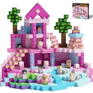 GobiDex 100PCS Magnetic Princess Castle Blocks for Girls 3+