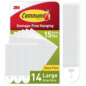 Command 15 lb Large Picture Hanging Strips – 14 Pairs
