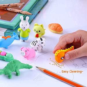 200 Pack Animal Erasers – Bulk 3D Puzzle Erasers for Kids