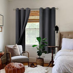 BGment Dark Grey Blackout Curtains – Total Room Darkening