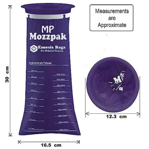 MP MOZZPAK Vomit Bags – 60 Pack, 1000ml, Leak-Resistant