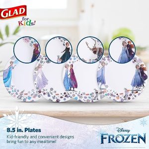Disney Frozen Kids Paper Plates – Heavy Duty, 40 Count