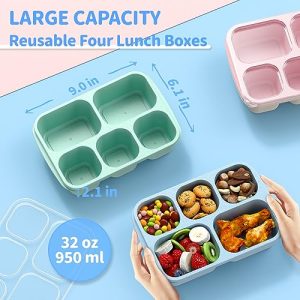 Bento Lunch Box 4-Pack – Meal Prep & Snack Containers