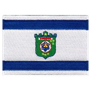 Tel Aviv Flag Embroidered Iron-On Patch 3.5"x2.5"