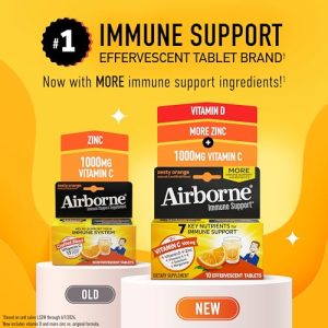 Airborne 1000mg Vitamin C Effervescent Tablets – Immune Support