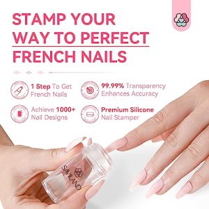 Saviland French Tip Nail Stamper Kit – 4PCS Silicone