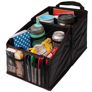 Lusso Gear 9-Comp Car Seat Organizer w/Cup Holders