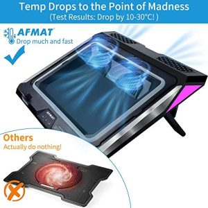 AFMAT Gaming Laptop Cooling Pad with Turbo-Fans & RGB