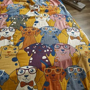 MEJU Puppy Dog Kids Cotton Blanket Twin 60x80 Inch
