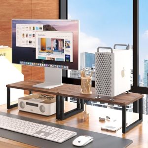 Simple Trending 2 Pack Wood Monitor Stand Riser