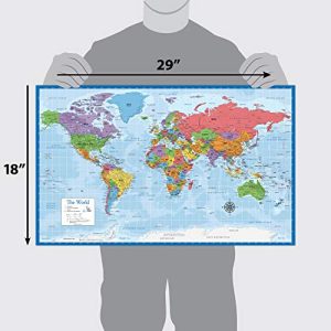 3 Pack Laminated World, USA Map & Periodic Table