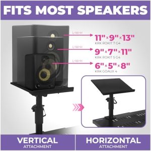 Liquid Stands Studio Monitor Stands – Desk Clamp-on