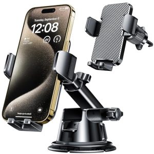 Qifutan Universal Car Phone Mount – Dashboard, Vent, Windshield