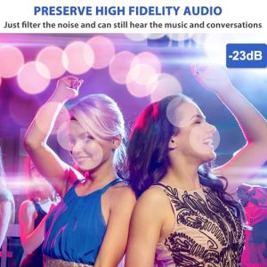 Laudexua High Fidelity Musician Ear Plugs – 2 Pairs