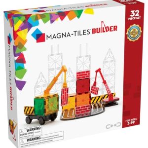 MAGNA-TILES Builder 32-Piece Magnetic Construction Set