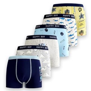 Boys’ Breathable Boxer Briefs – 6 Pack Tag-Free Underwear