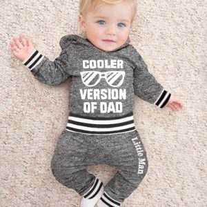 Fommy Baby Boy “Cooler Version Of Dad” Hoodie & Pants Set