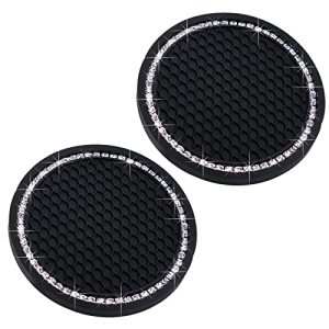 DBlosp Bling Car Cup Holder Coasters - Anti-Slip Rhinestone