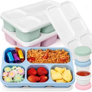Caperci Adult 3-Pack Bento Box with 5 Compartments